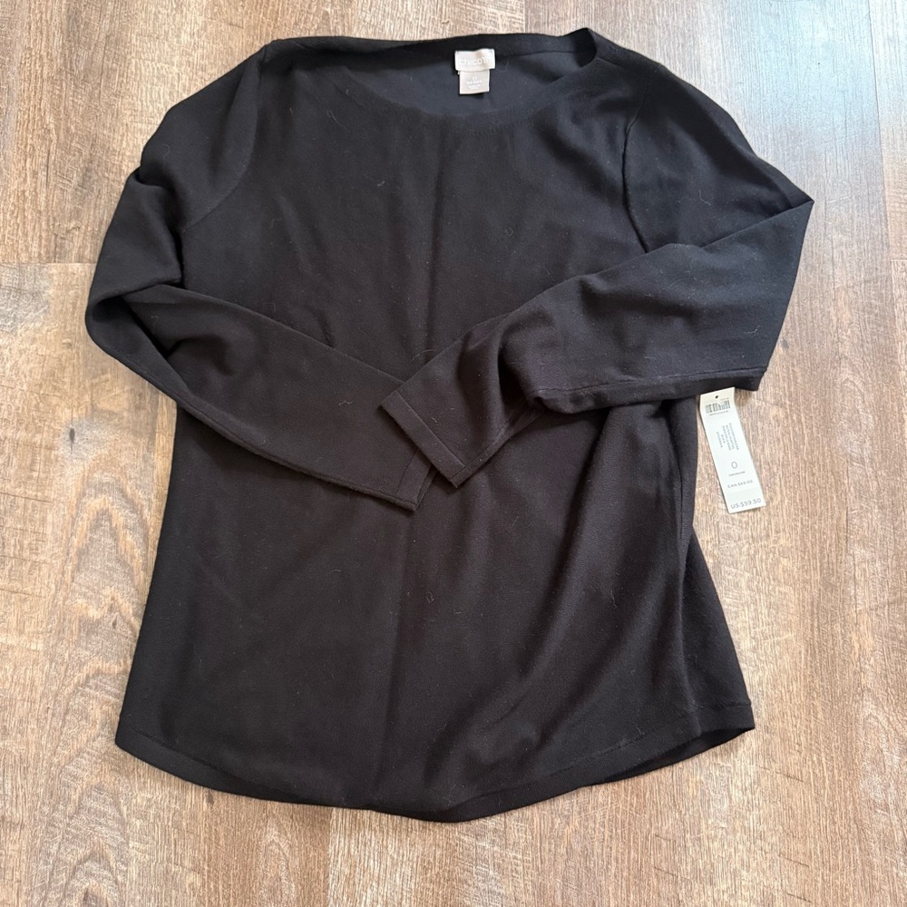 Chico's Black Pullover Sweater